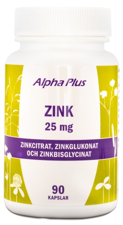Alpha Plus Zink 25 mg, Kosttilskud - Alpha Plus