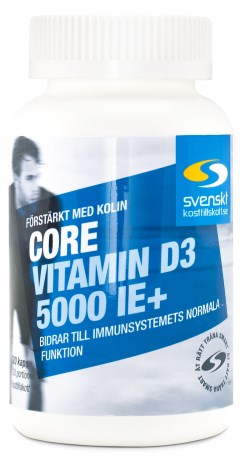 Core Vitamin D3 5000 IE+, Kosttilskud - Svenskt Kosttillskott