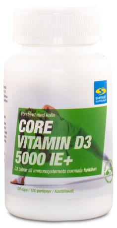 Core Vitamin D3 5000 IE+, Kosttilskud - Svenskt Kosttillskott