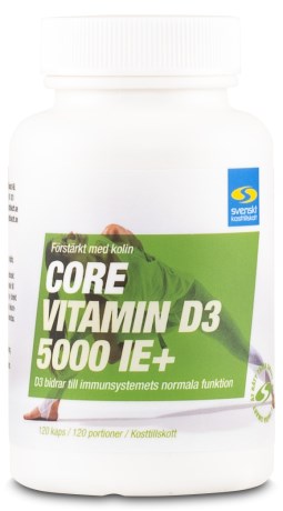 Core Vitamin D3 5000 IE+, Kosttilskud - Svenskt Kosttillskott