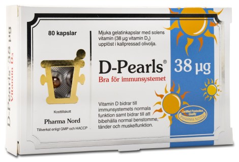 Pharma Nord D-Pearls Vitamin D3 38 mcg, Kosttilskud - Pharma Nord