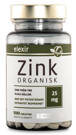 Elexir Pharma Organisk Zink, Kosttilskud - Elexir Pharma