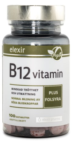 Elexir Pharma Vitamin B12 Vegansk, Kosttilskud - Elexir Pharma
