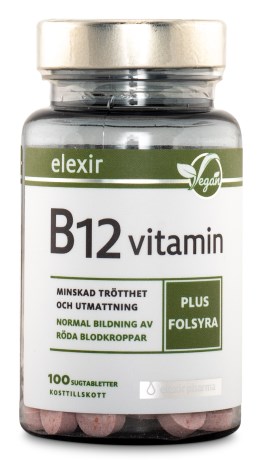 Elexir Pharma Vitamin B12 Vegansk, Kosttilskud - Elexir Pharma