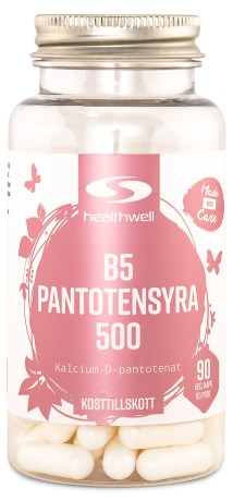 Healthwell B5 Pantothensyre 500, Kosttilskud - Healthwell