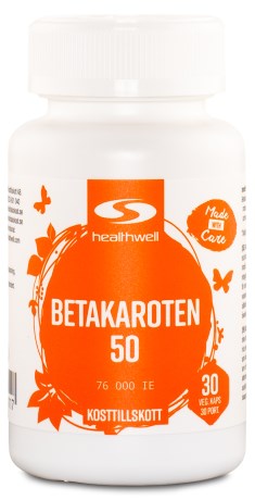 Healthwell Betacaroten 50, Kosttilskud - Healthwell