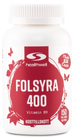 Folinsyre 400, Kosttilskud - Healthwell