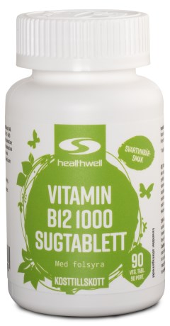 Vitamin B12 1000 Sugetabletter, Kosttilskud - Healthwell