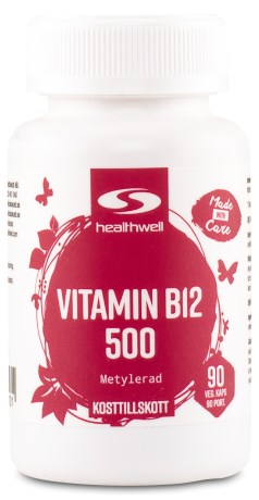 Healthwell Vitamin B12 500 Methyleret, Kosttilskud - Healthwell