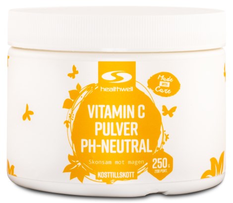Healthwell C-Vitamin Pulver pH-neutraali, Kosttilskud - Healthwell