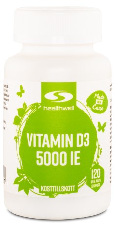 Vitamin D3 5000 IE, Kosttilskud - Healthwell