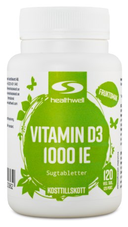 Vitamin D3 1000 IE Sugetabletter, Kosttilskud - Healthwell