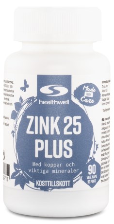 Zink 25 Plus, Kosttilskud - Healthwell