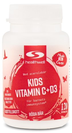 Kids Vitamin C+D3, Kosttilskud - Healthwell
