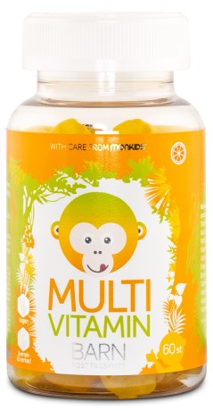 Monkids Multivitamin + Appelsin, Kosttilskud - Monkids