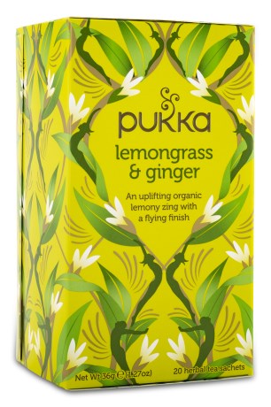 Pukka Te Lemongrass & Ginger, Kosttilskud - Pukka