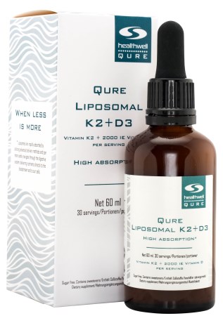 QURE Liposomal K2+D3, Kosttilskud - Healthwell QURE