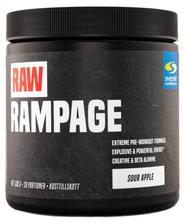 RAW Rampage, Kosttilskud - Svenskt Kosttillskott