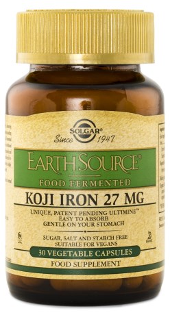 Solgar Earth Source Food Fermented Koji Iron 27 mg, Kosttilskud - Solgar