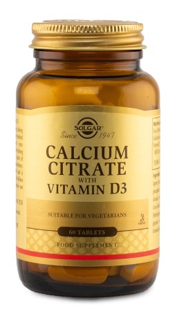 Solgar Kalciumcitrat med Vitamin D3, Kosttilskud - Solgar