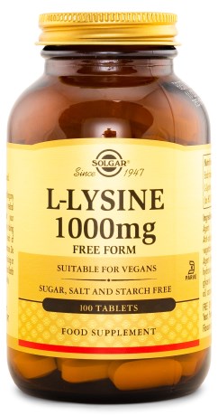 Solgar L-Lysine 1000 mg, Kosttilskud - Solgar