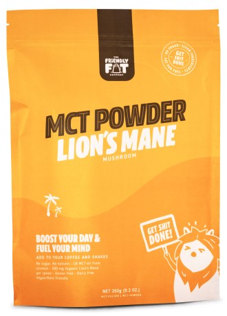 The Friendly Fat Company C8 MCT-Pulver m Lions Mane Mushroom, Helse - The Friendly Fat Company