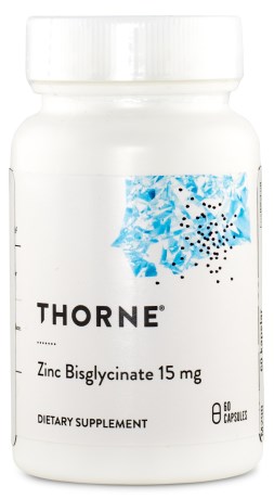 Thorne Zinc Bisglycinate 15 mg, Kosttilskud - Thorne Research