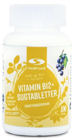 Vitamin B12+ Sugetabletter, Kosttilskud - Healthwell