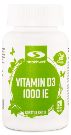 Healthwell D3-vitamiini 1000 IE, Kosttilskud - Healthwell